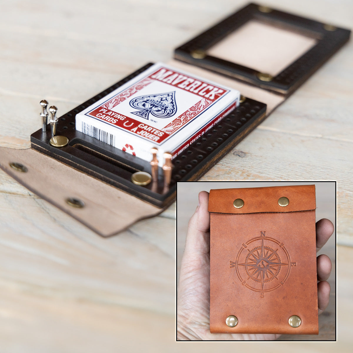 Travel Cribbage Board – Orcas Island Leather Goods